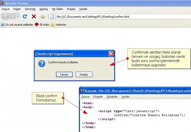 Alert, Confirm, Prompt