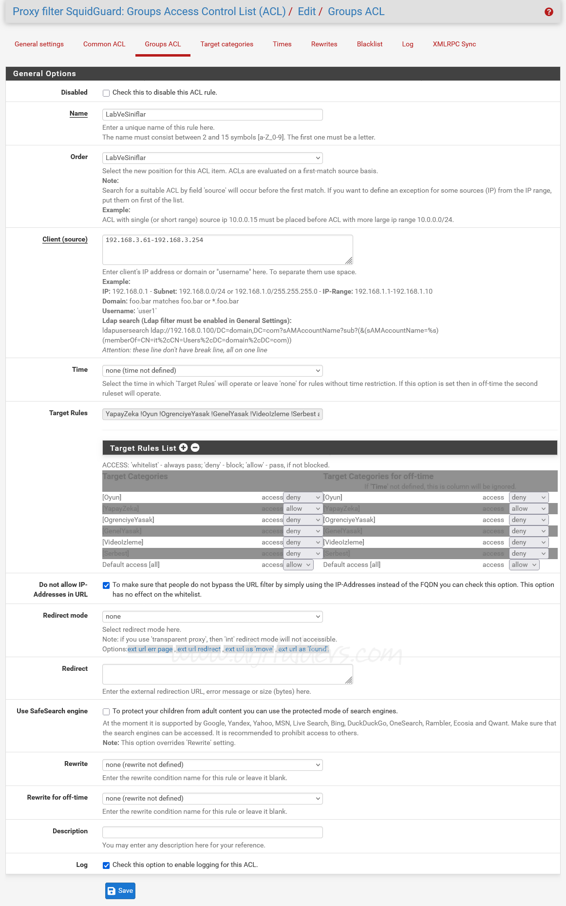 pfSense Sertifika Korumalı Ayarlar (MEB Hattında da çalışmakta)